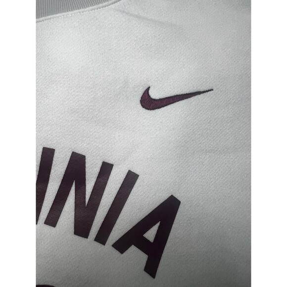 Nike Virginia Tech University Crewneck Embroidered sweatshirt White /Gray Med - Picture 5 of 5